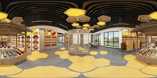 農產品展廳效果圖 施工圖一套